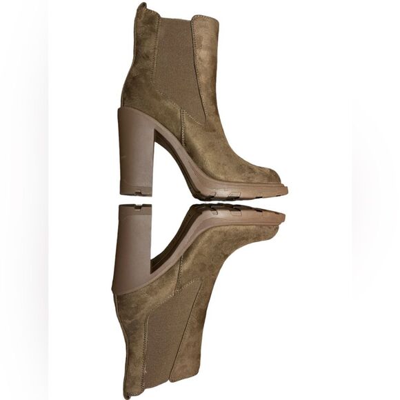 new Nine West chunky y2k block Ream Women High Heel Chelsea Boots 7.5 - Picture 5 of 11